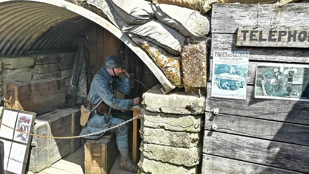 Verdún, campo de batalla de la 1a Guerra Mundial 19 Trinchera de Chattancourt Verdun