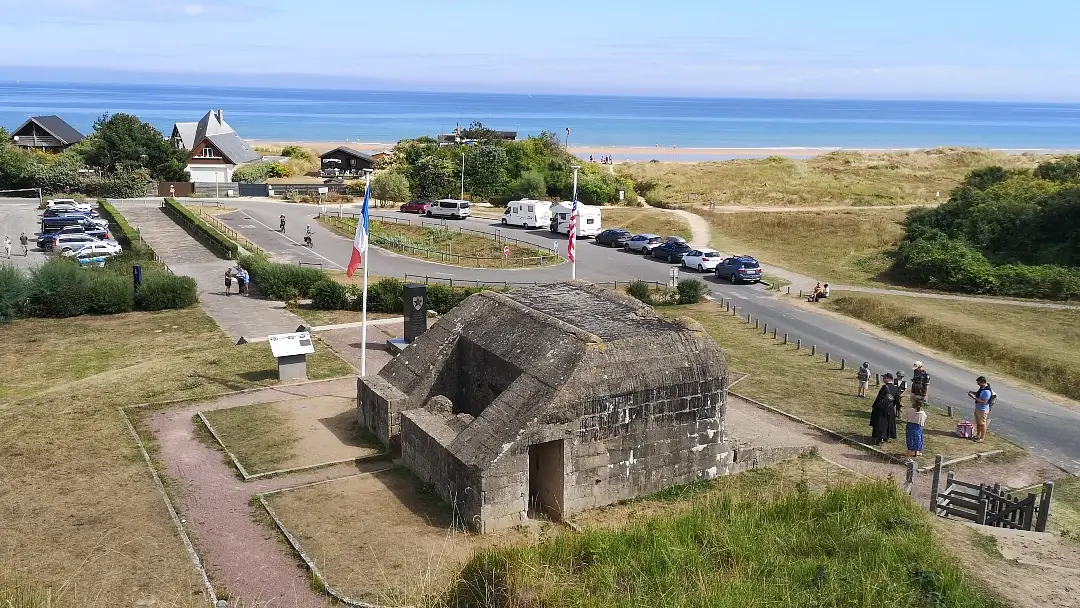 2a Guerra Mundial: Ruta del Desembarco de Normandía (con mapa) 5 Búnker defensivo alemán Widerstandsnest 65, en la playa de Omaha