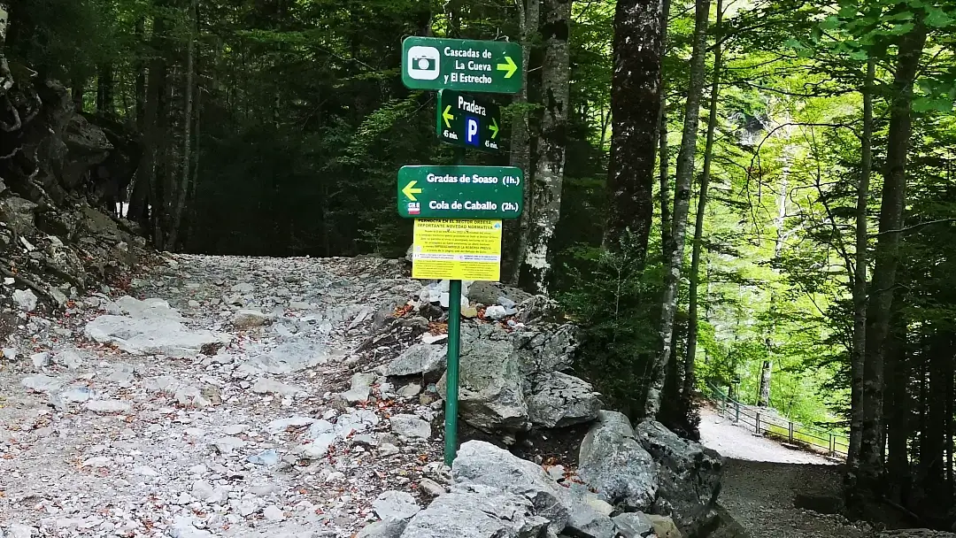 Parque Nacional de Ordesa y Monte Perdido: espectacular ruta a la Cola de Caballo 11 Desvío a las Cascadas de la Cueva y del Estrecho